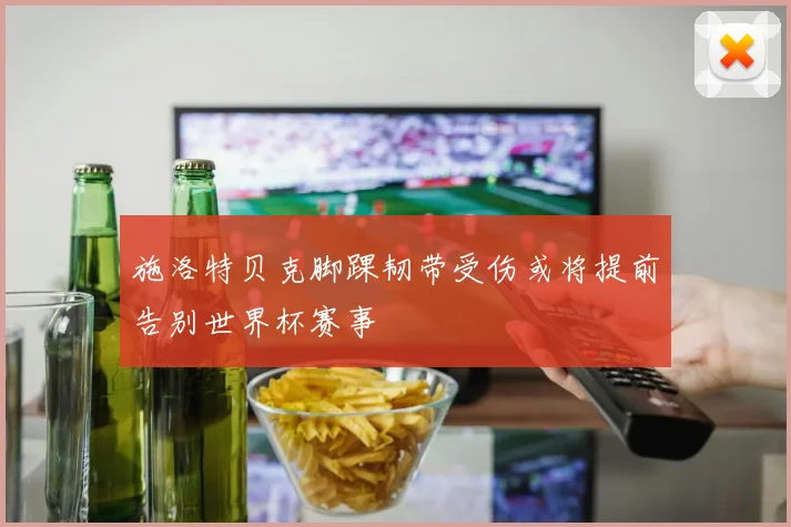 施洛特贝克脚踝韧带受伤或将提前告别世界杯赛事